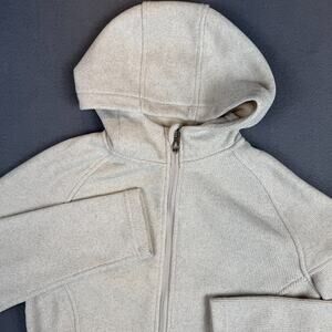 Spyder Cara Full Zip Jacket Women's Large Hooded Oatmeal Heather